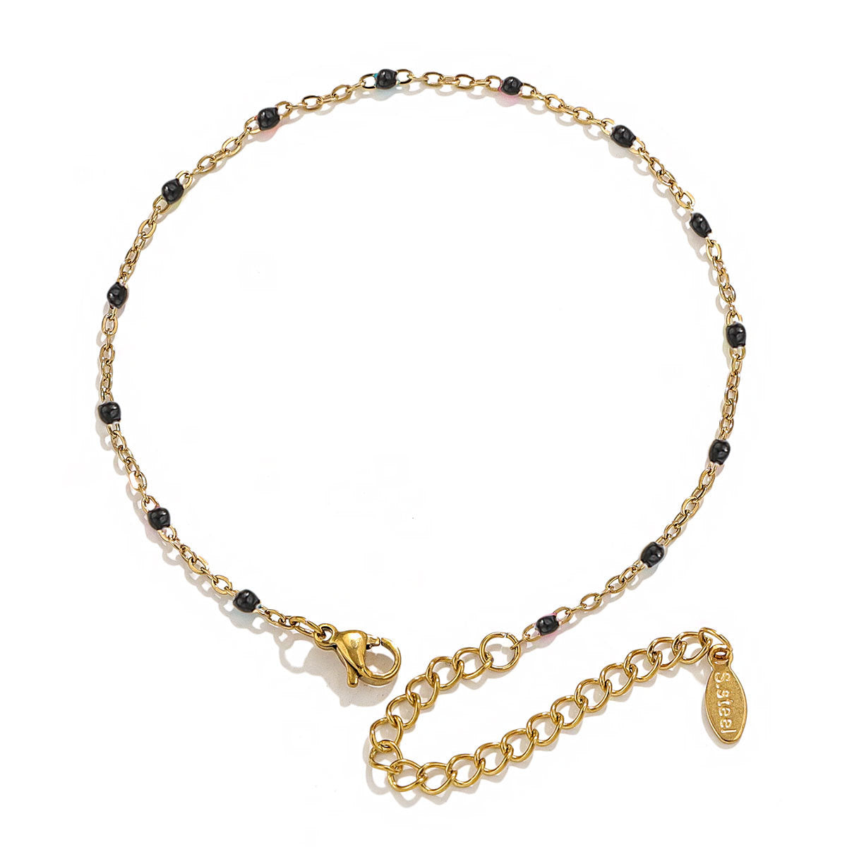 Niche Design Stainless Steel Enamel Cross Chain Bracelets
