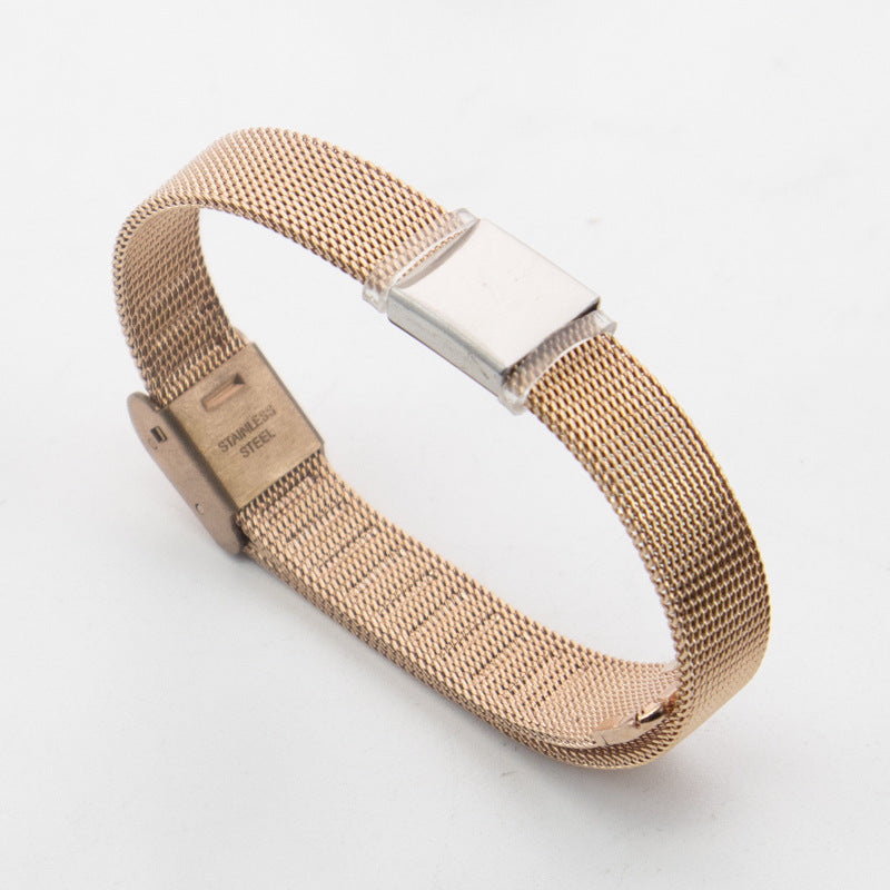 Women's & Men's Fashion Titanium Steel Personality Laser Sculpture High-grade Bracelets