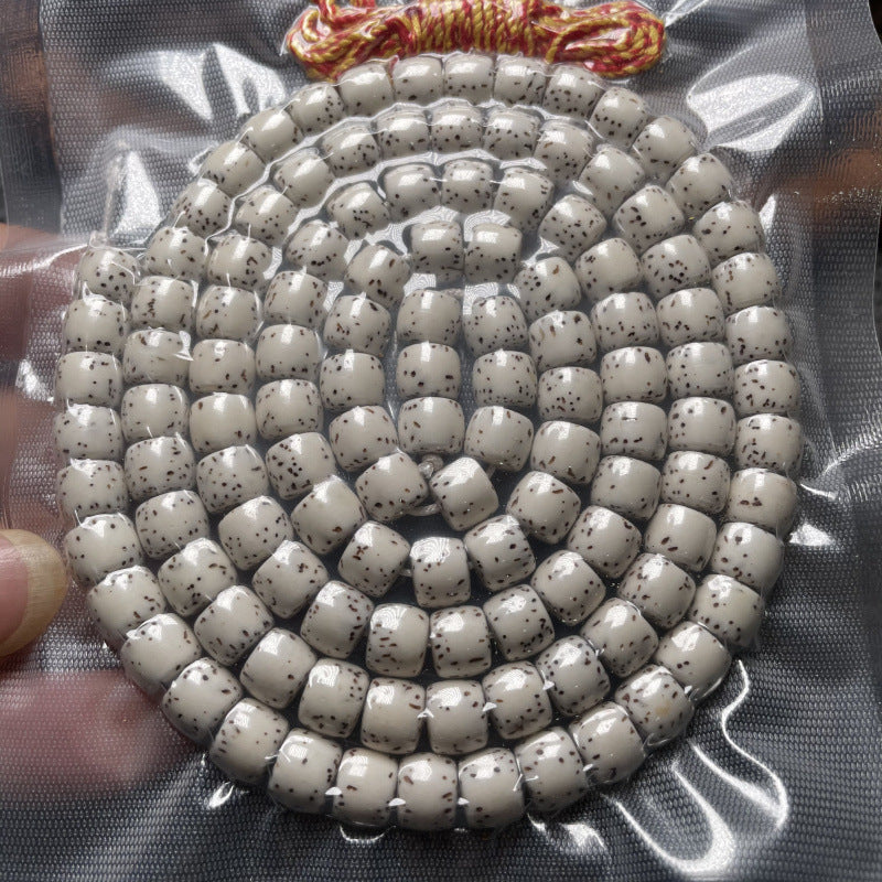 Women's & Men's Hainan Bodhi Old Type Barrel Beads High Bracelets