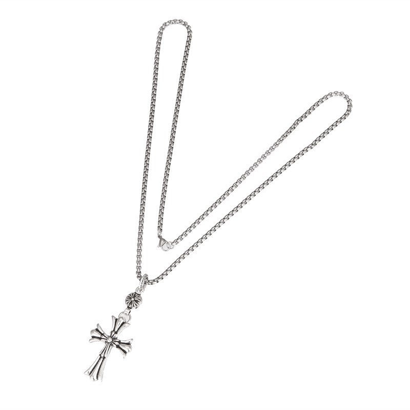 Men's Retro Distressed Cross Personalized Hip Hop Necklaces