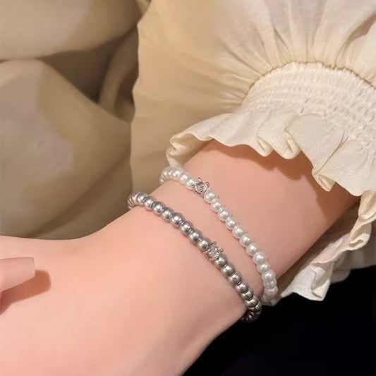 Zircon Female Korean Retro Elastic String Bracelets