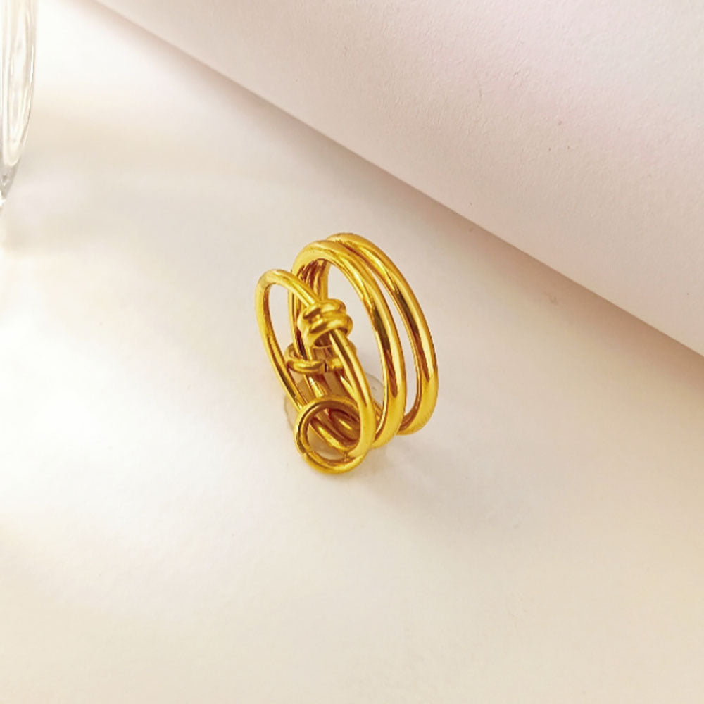 Trinity Temperament Wild Titanium Steel Female Rings