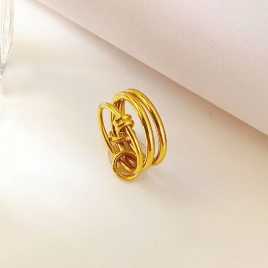 Trinity Temperament Wild Titanium Steel Female Rings