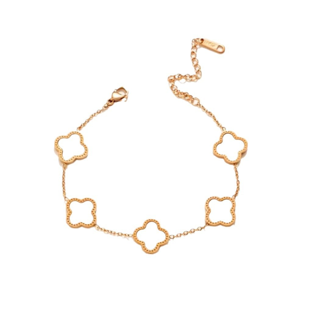 Pork Belly Four-leaf Clover Hot Gold Bracelets