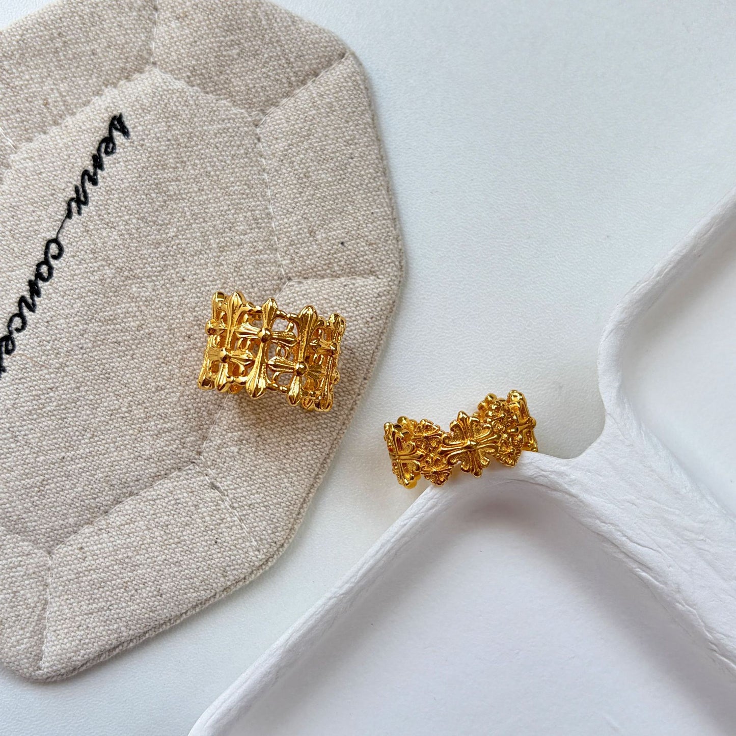 Women's Gold Retro For Simple Versatile Opening Rings