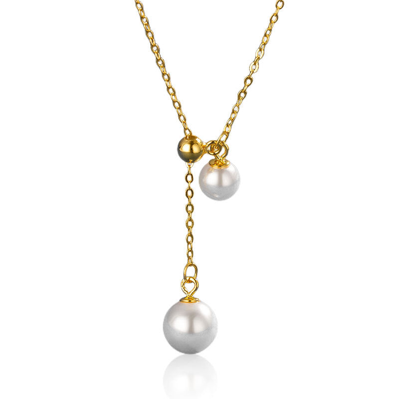 Women's French Pearl Sterling Sier Fashion Simple Necklaces