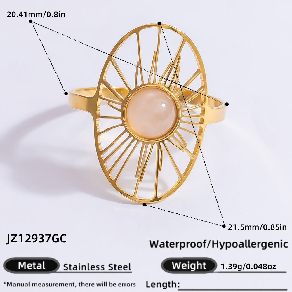 Stone Light Luxury Retro Niche High-grade Rings
