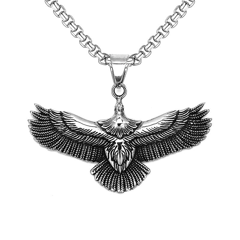 Men's Black Golden Sier Domineering Drip Cross Necklace