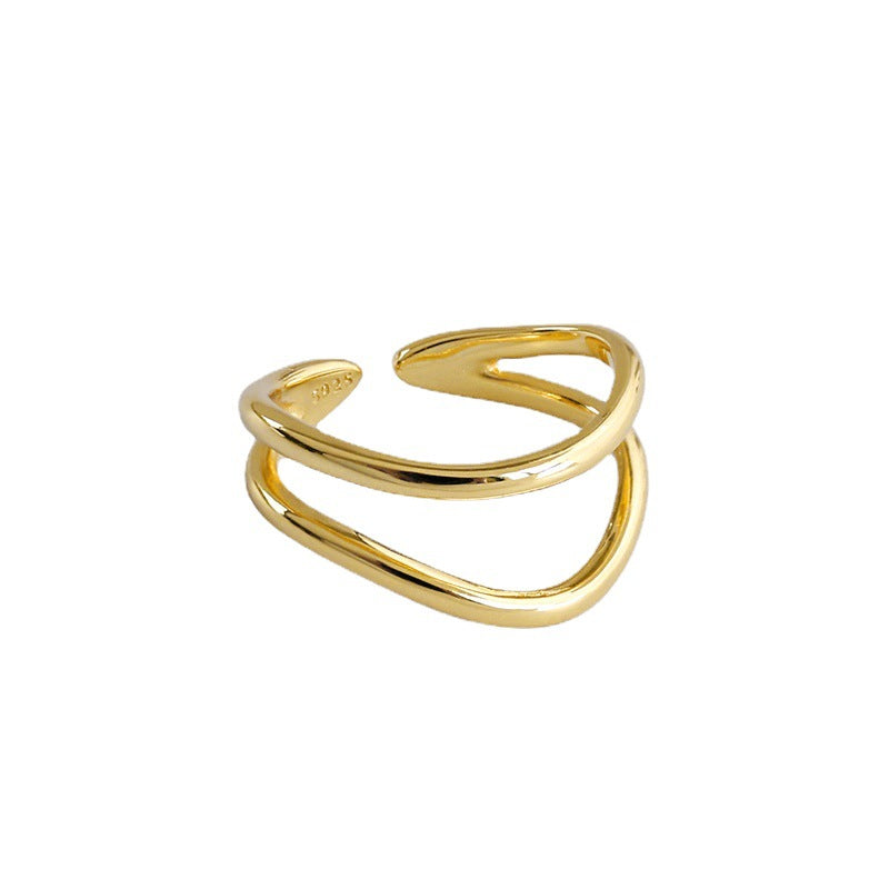 Korean Style Sterling Sier Minimalist Line Rings