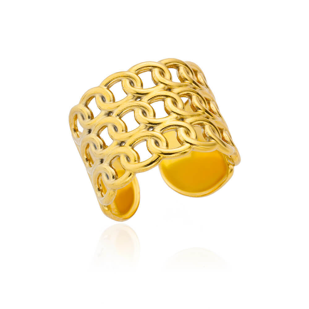Women's Simple Geometric Chain Stainless Steel Oil Rings
