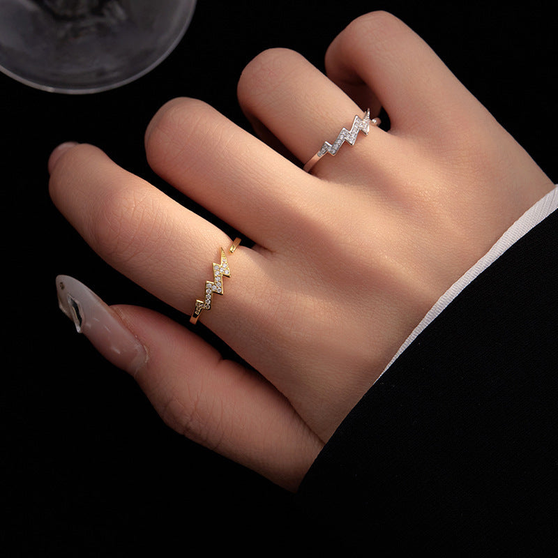 Art Selection Curve Wave Knuckle Personalized Cold Rings