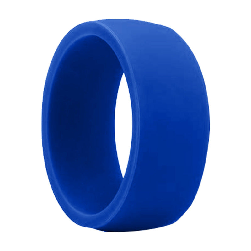 Men's Wide Flat Silica Gel Personalized Silicone Rings