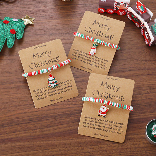 Christmas Element Card Cute Personality Elk Bracelets