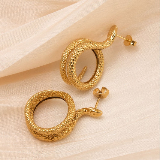 Women's Snake Stainless Steel Retro Personalized Trendy Earrings