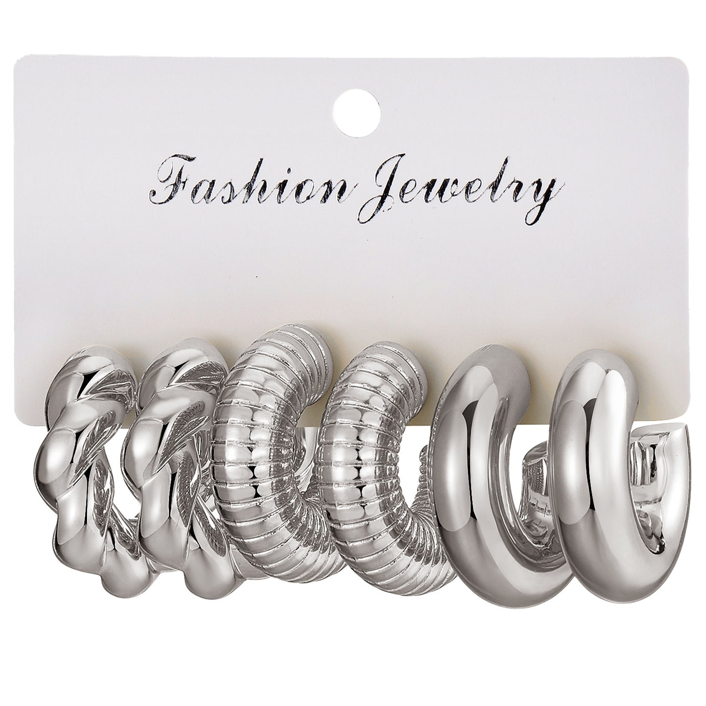 Creative Fashion Flattering Electroplated Shaped Twist Earrings