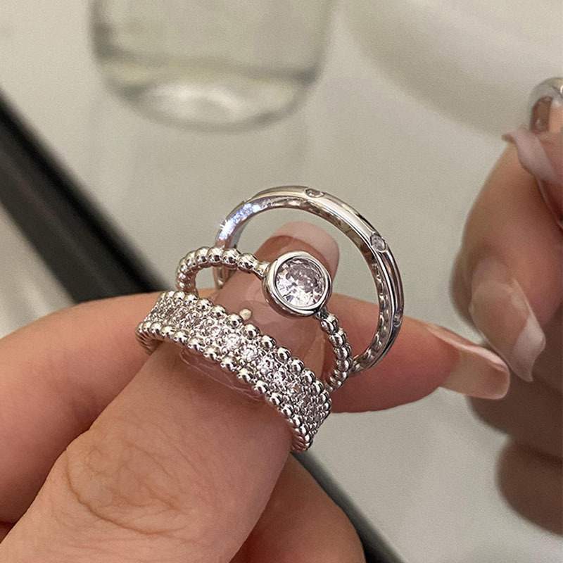 Female Affordable Luxury Fashion Bright Open Rings