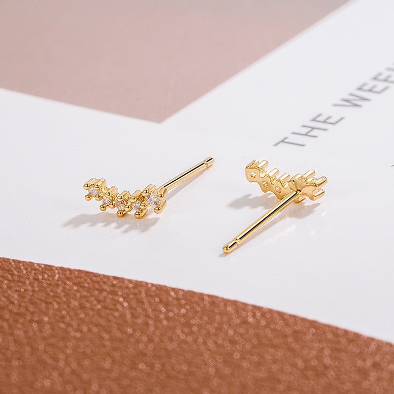 Women's Trendy Star Small Gang Drill Delicate Ear Simple Earrings