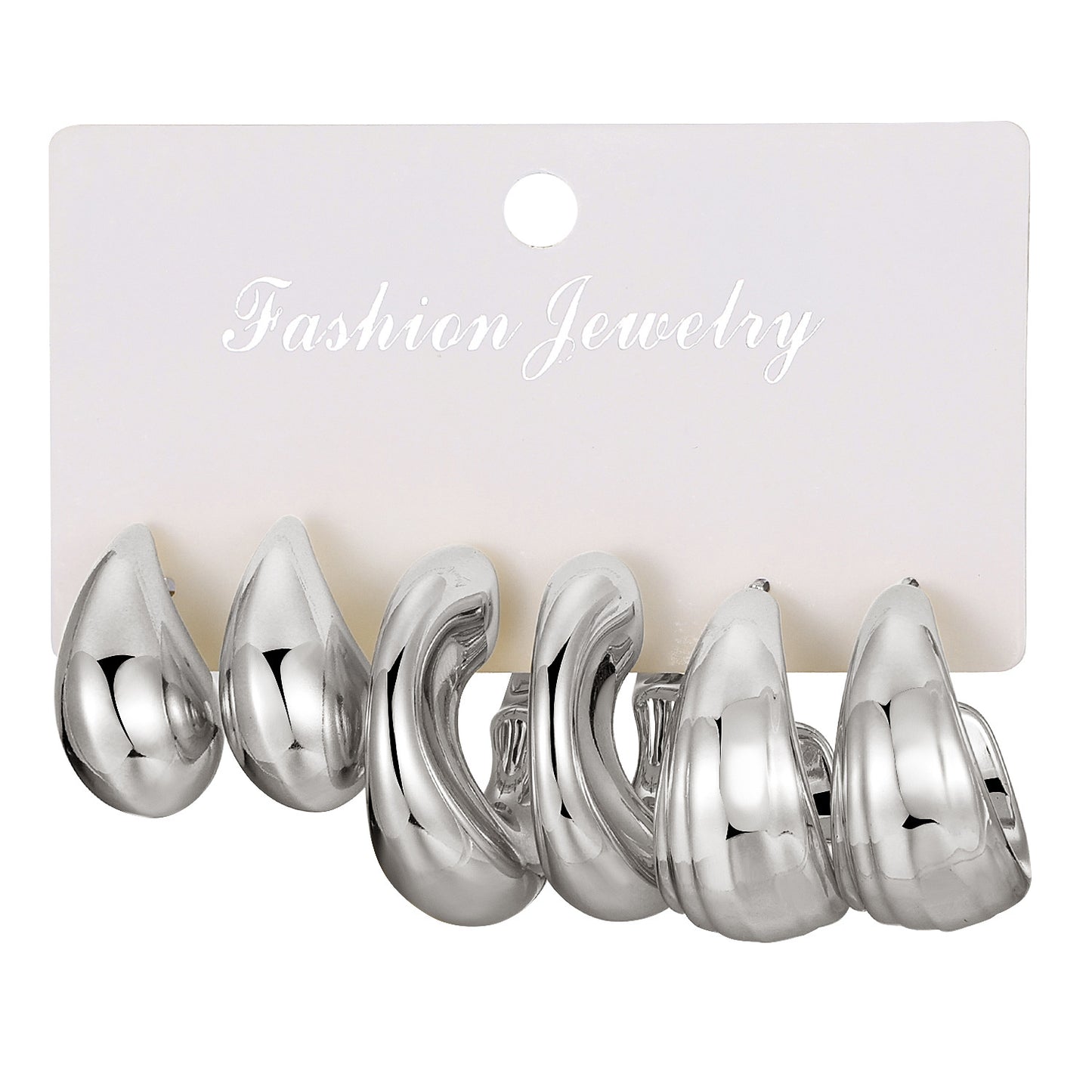 Creative Fashion Flattering Electroplated Shaped Twist Earrings