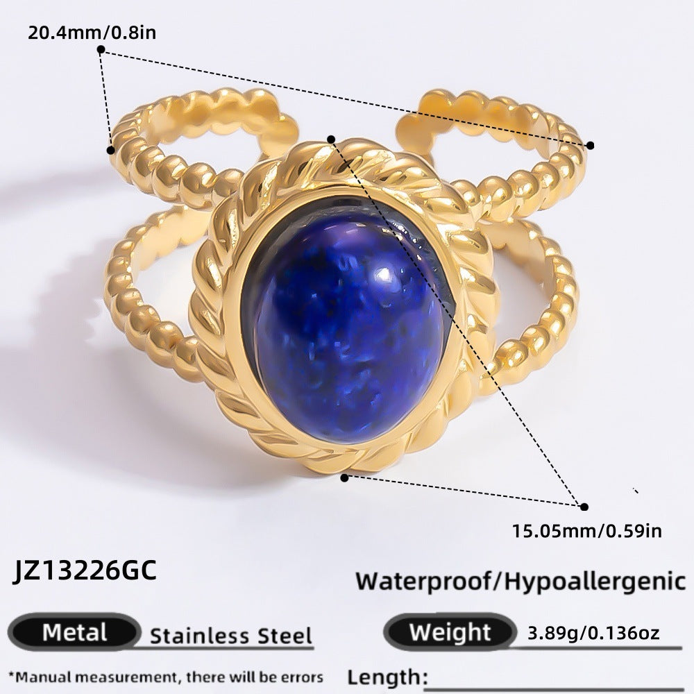 Stone Light Luxury Retro Niche High-grade Rings