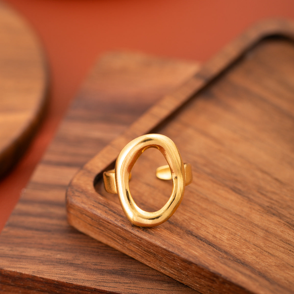 Vacuum Plating Titanium Steel Geometric High-grade Ring