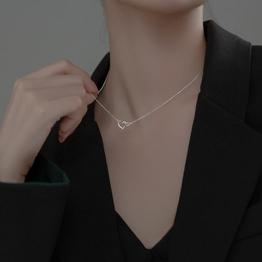 Women's Summer Elegant Heart Buckle Clavicle Chain Necklaces