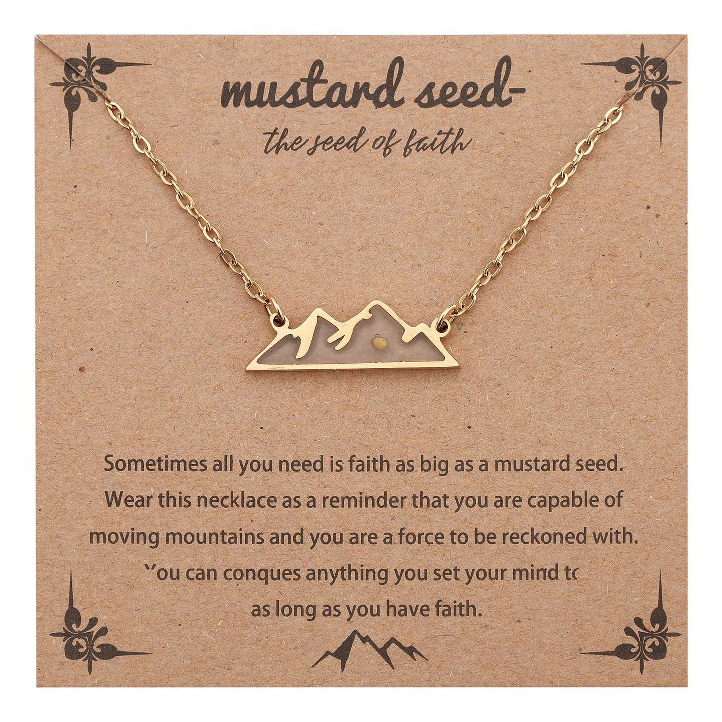 Women's & Men's Stainless Steel Mustard Seed Fashion Female Niche Vegetable Necklace
