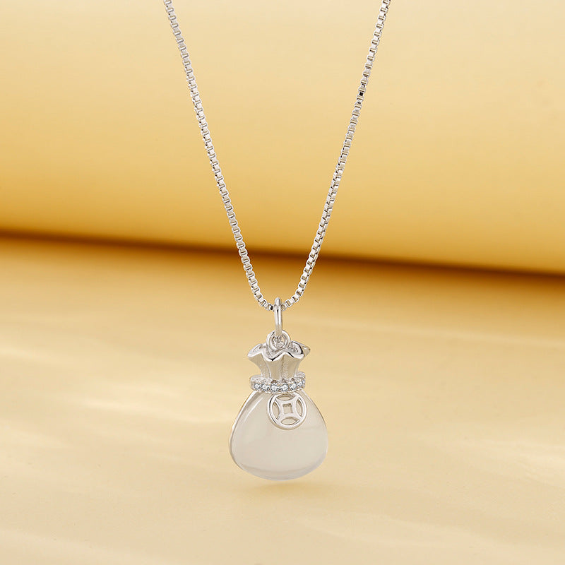 Coin Small Chinese Character Fu Bag Necklaces
