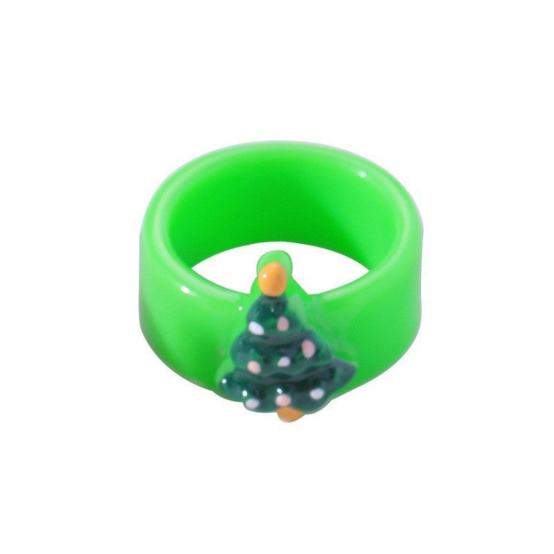 Resin Colorful Personality Animal Cartoon Cute Rings