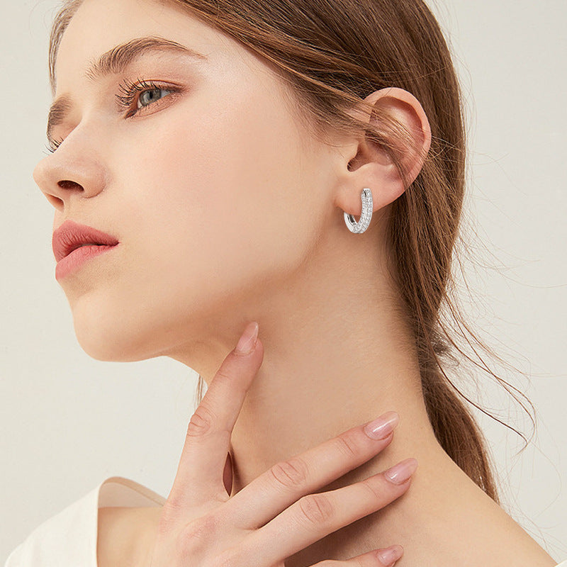 High-grade Moissanite Eardrop Sterling Sier Gold Earrings