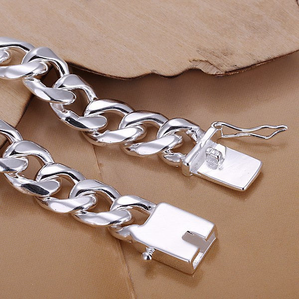 Women's & Men's Ornament Sier Jewelry Fashion Square Buckle Necklaces