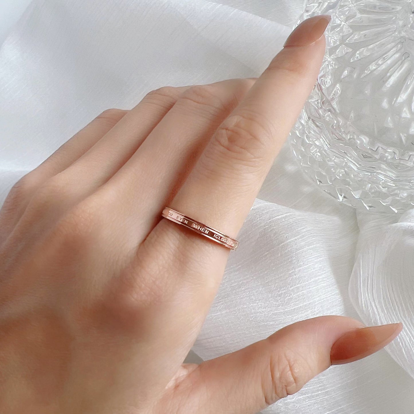 Luxury Titanium Steel Index Finger Can't Rings