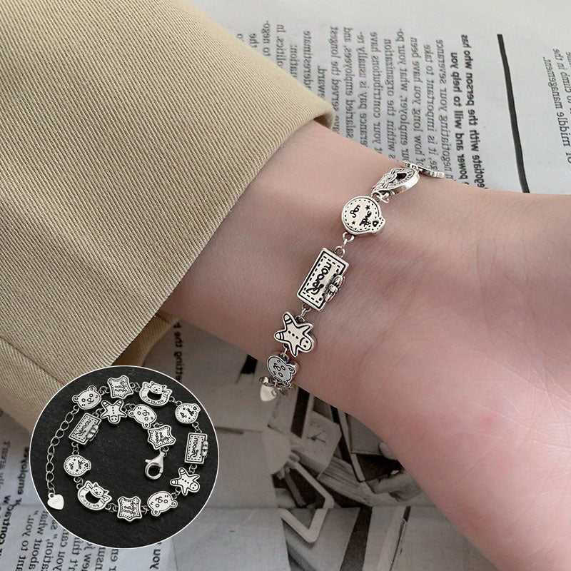 Women's & Men's Korean Style Vintage Vine Five-pointed Star Cross Bracelet