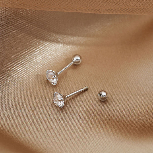 Jewelry Rhinestone Ear Bone Screw Spiral Earplug Female Earrings