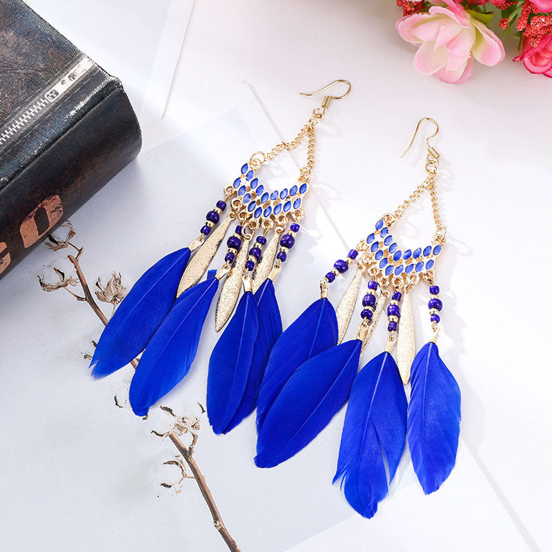 Long Ear Hook Personality Yunnan Travel Accessories Earrings