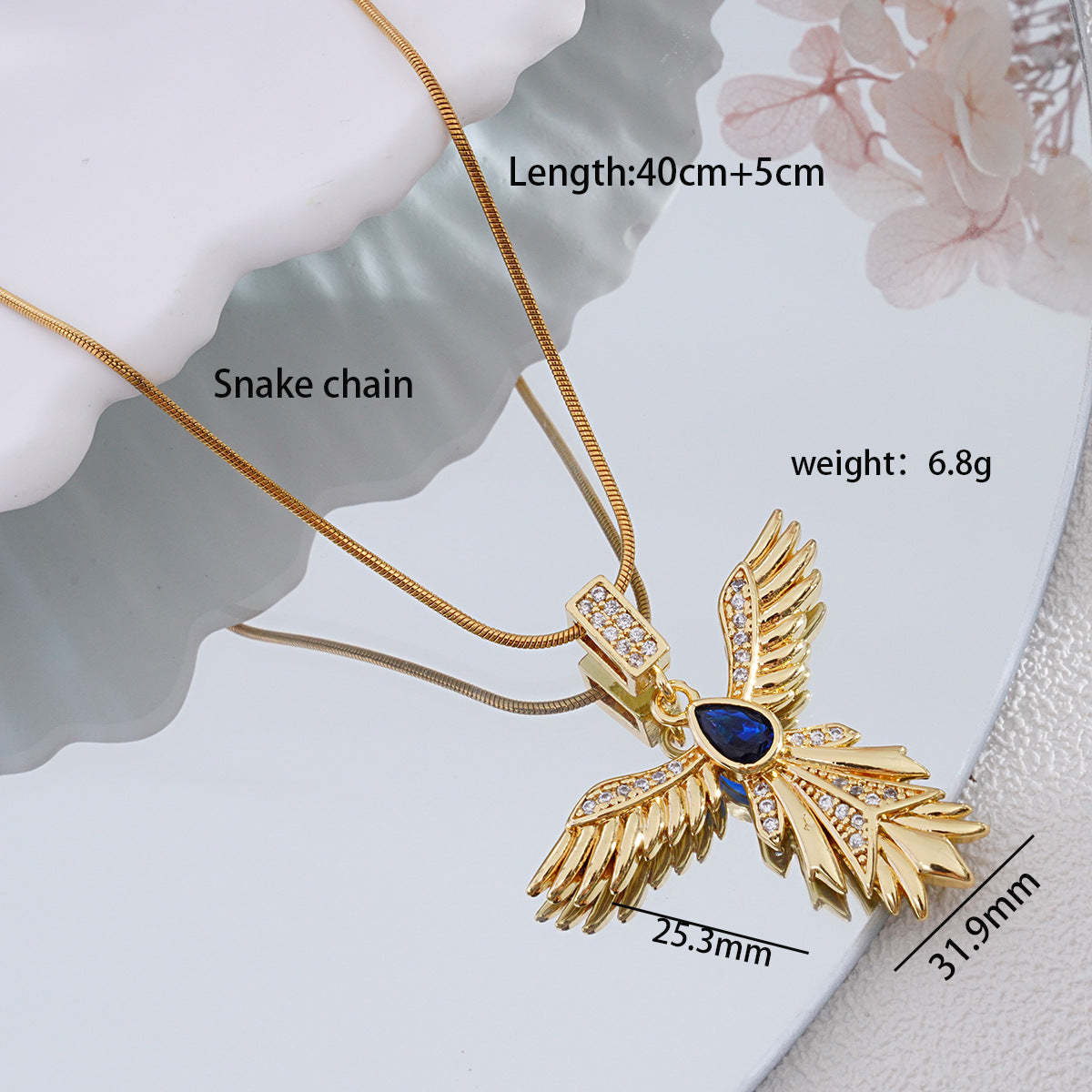 Women's & Men's Plated Sword Phoenix Wings For Jewelry Necklaces