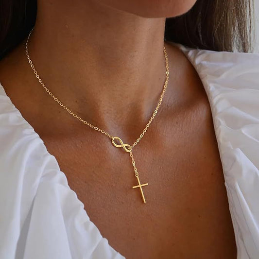 Women's Simple Digital Cross Jewelry Trendy Clavicle Necklaces