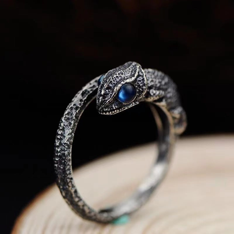 Women's & Men's Retro Double-headed Snake For Open Personalized Lizard Rings