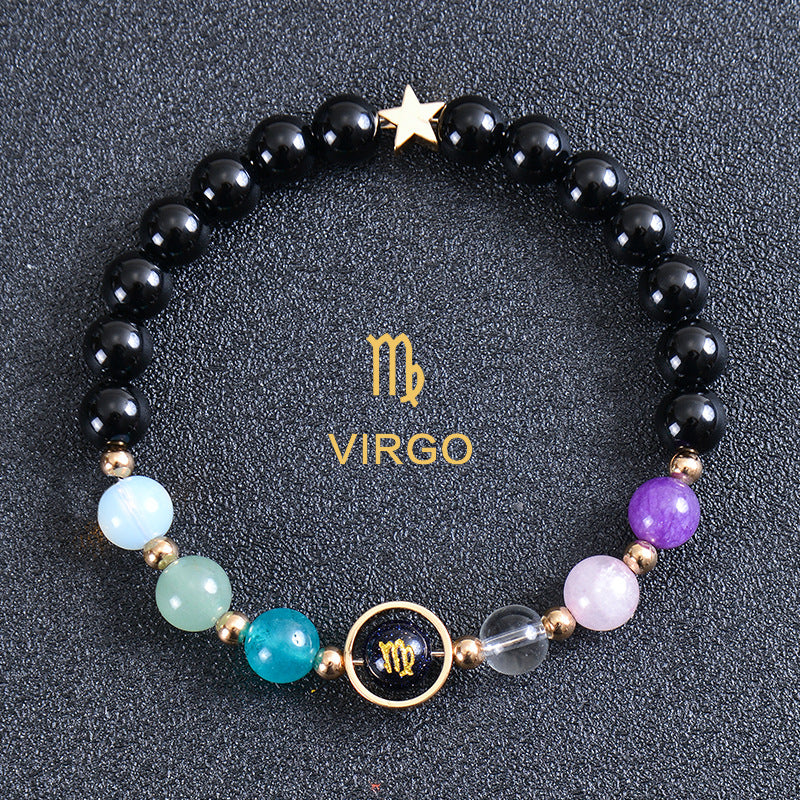 Planets Twee Constellations Frosted Stone Beaded Bracelets