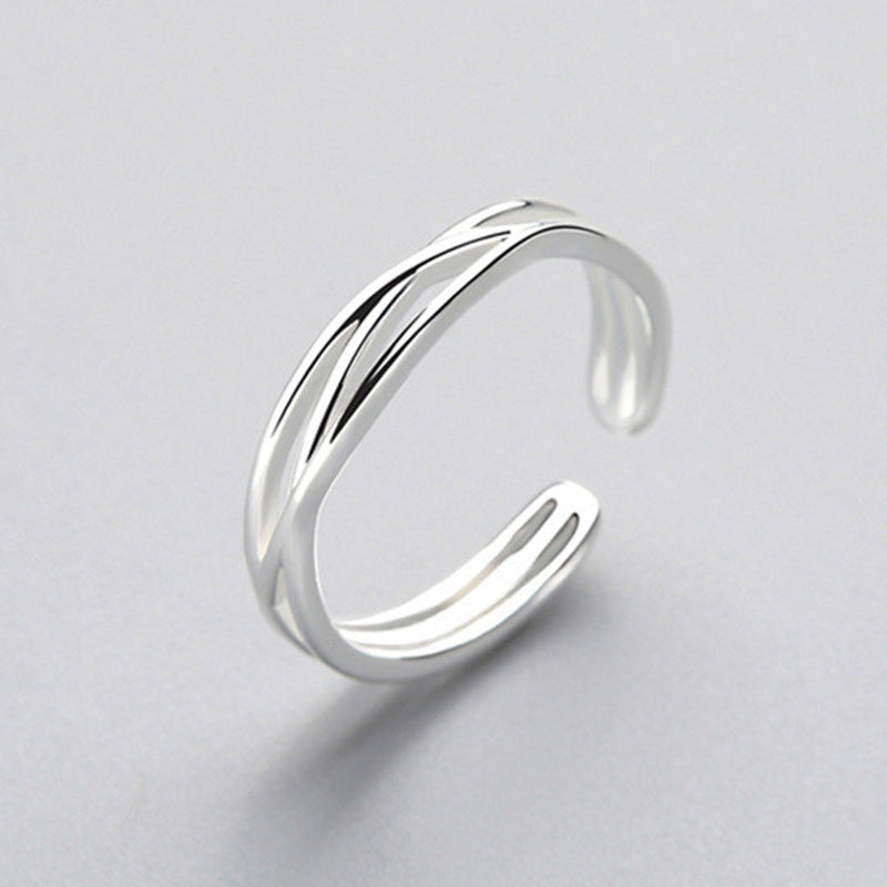 Women's Dual Layer Open-end Adjustable Creative Geometric Rings