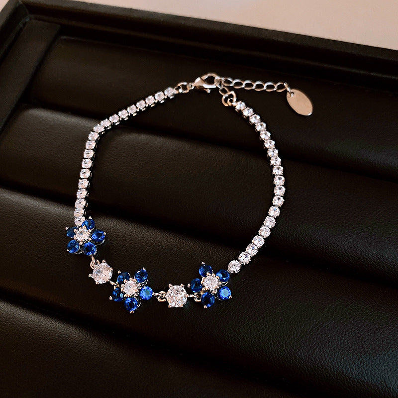 Irregular Square Flower Heart Water Drops Light Luxury High Bracelet