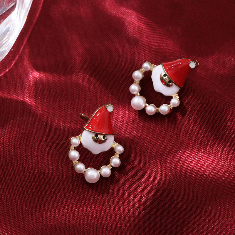 Christmas Santa Claus Snowflake Candy Cane Earrings