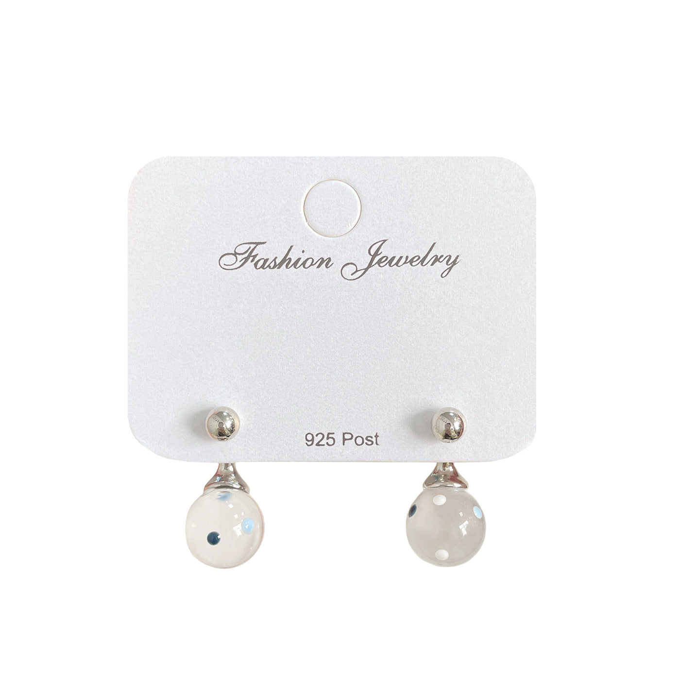 Women's Polka Dots Ball Sier Needle Exquisite Earrings
