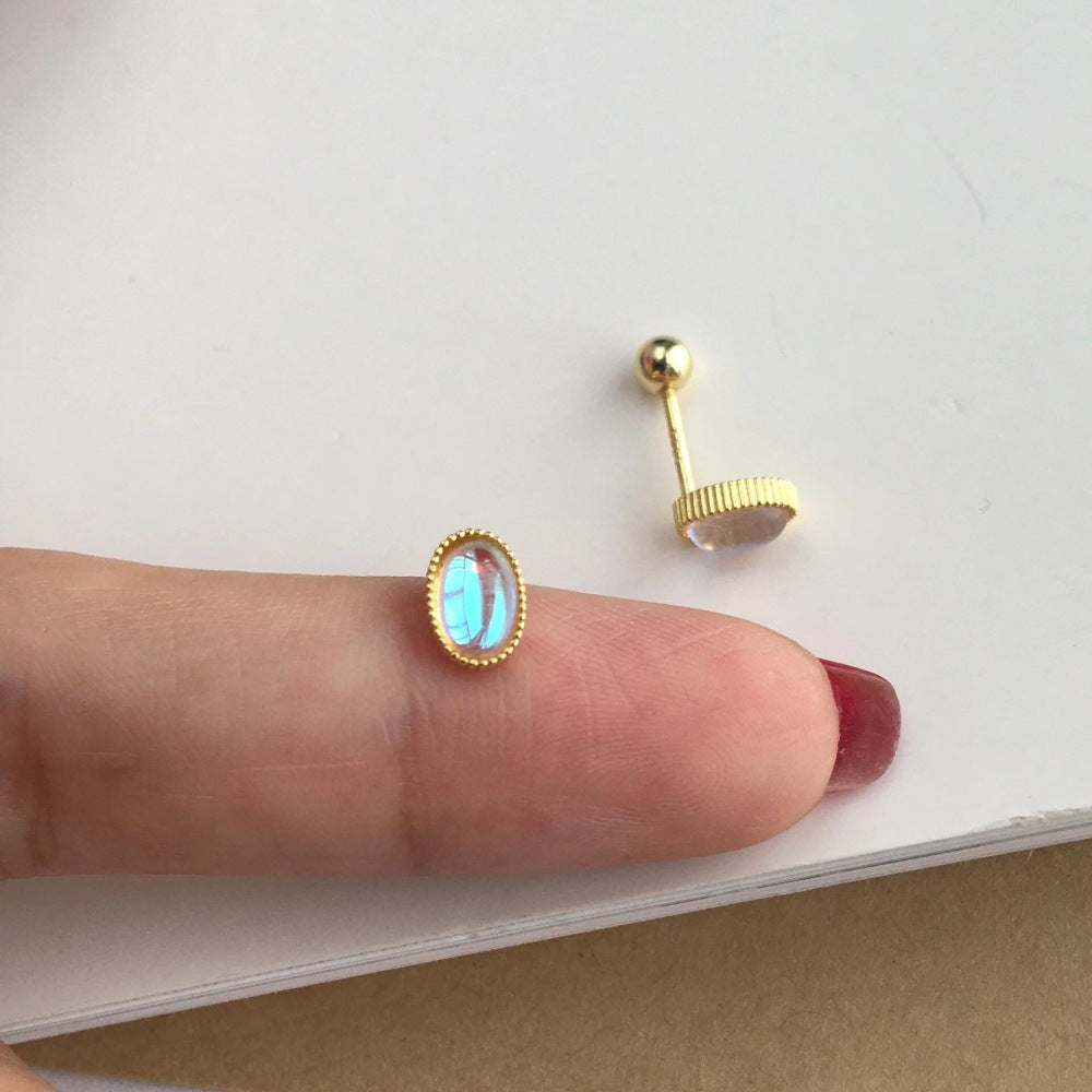 Moonstone Fashionable Light Luxury High-grade Twist Earrings