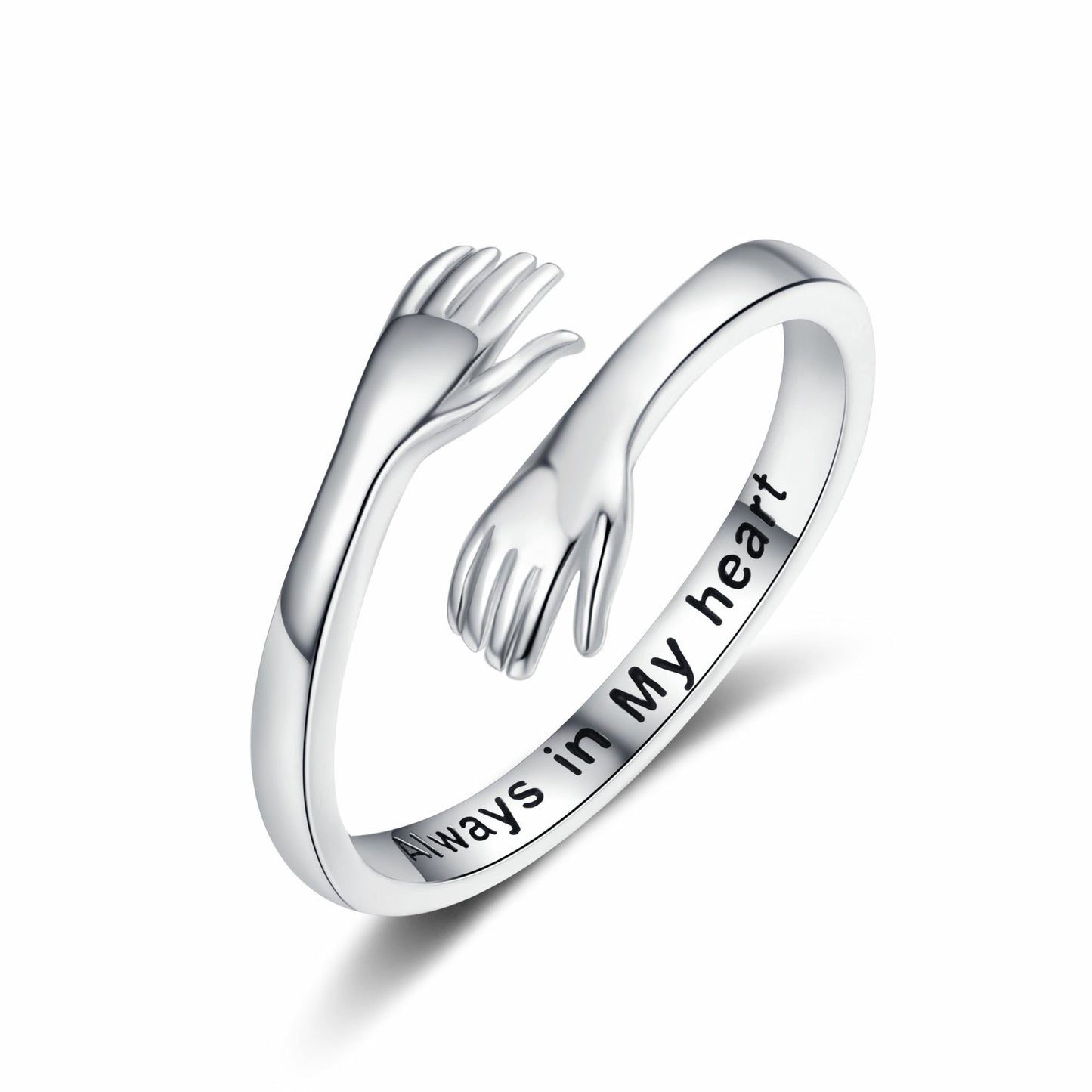 Hands Hug Female Fashion English Letters Rings