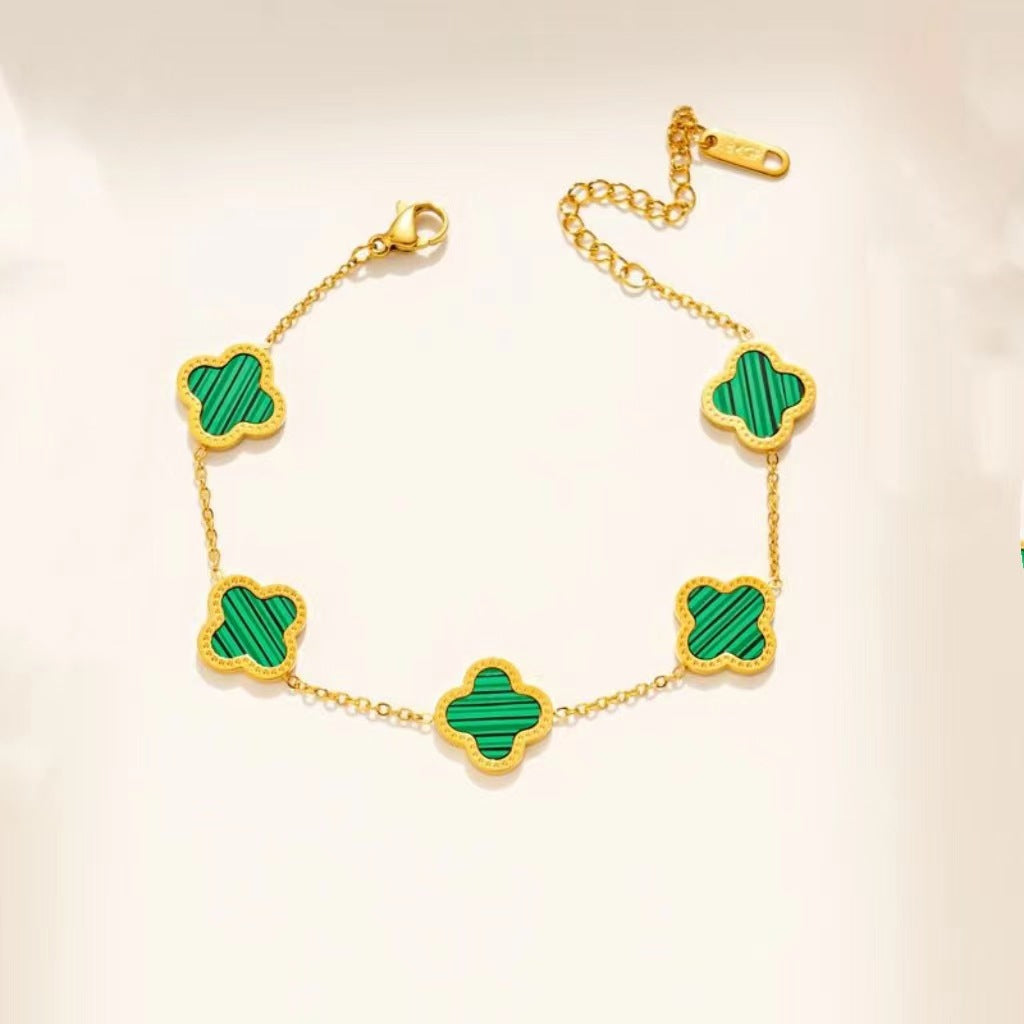 Pork Belly Four-leaf Clover Hot Gold Bracelets