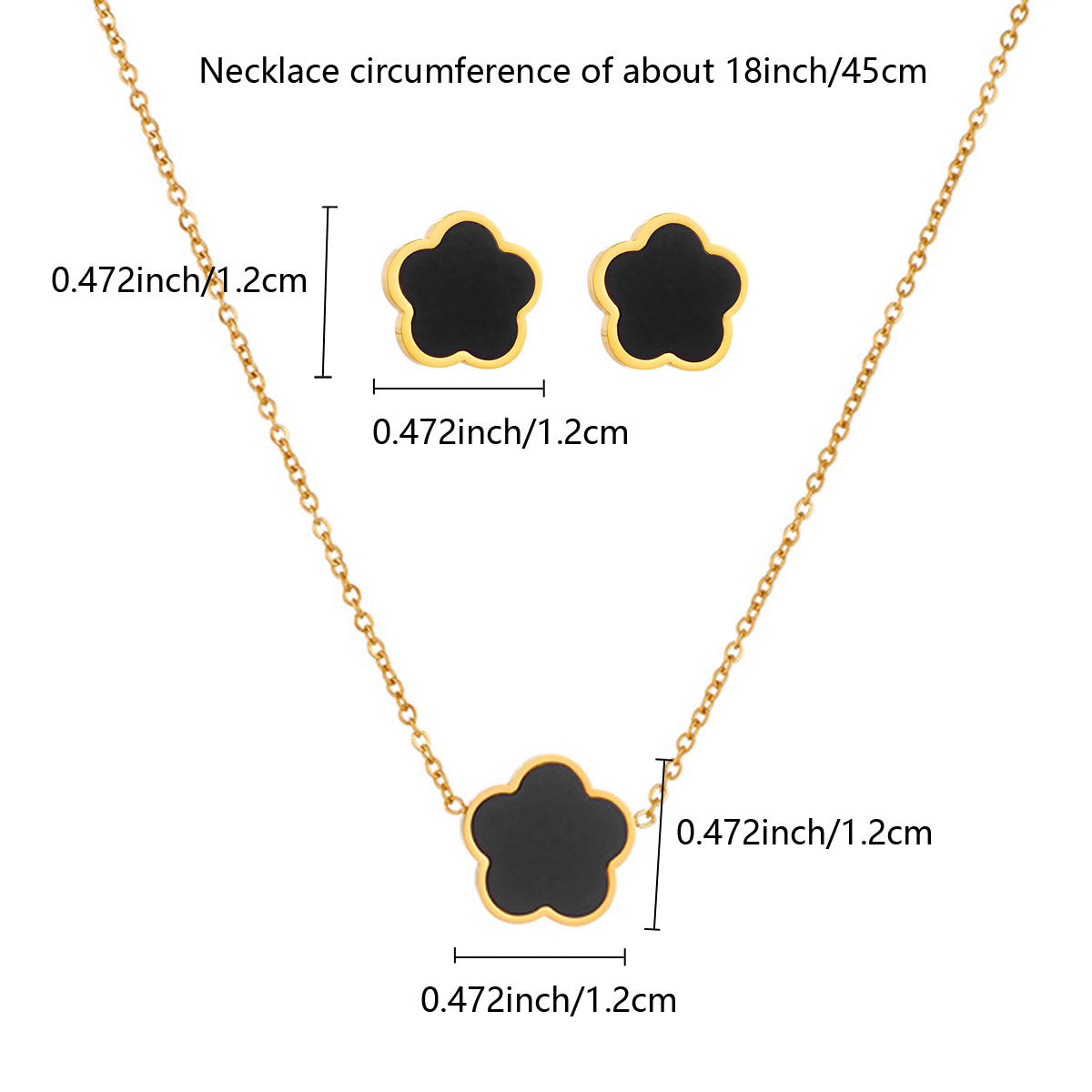 Clover Elegant Flower Simple Light Luxury Fashion High Sense Na Jewelry Set