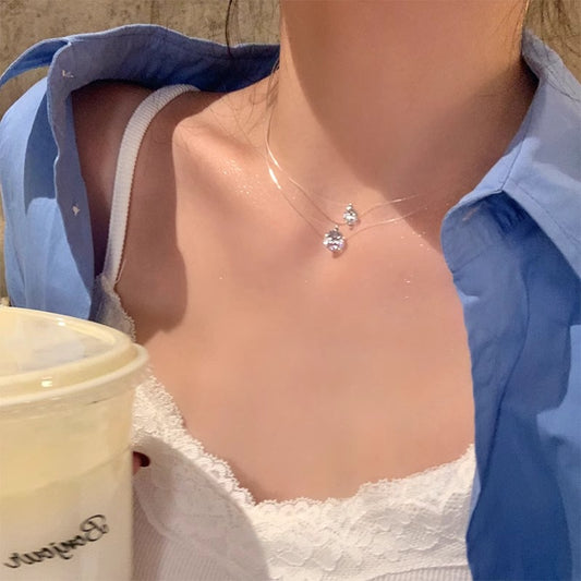 Women's Line Flash Zircon Light Luxury High-grade Necklaces