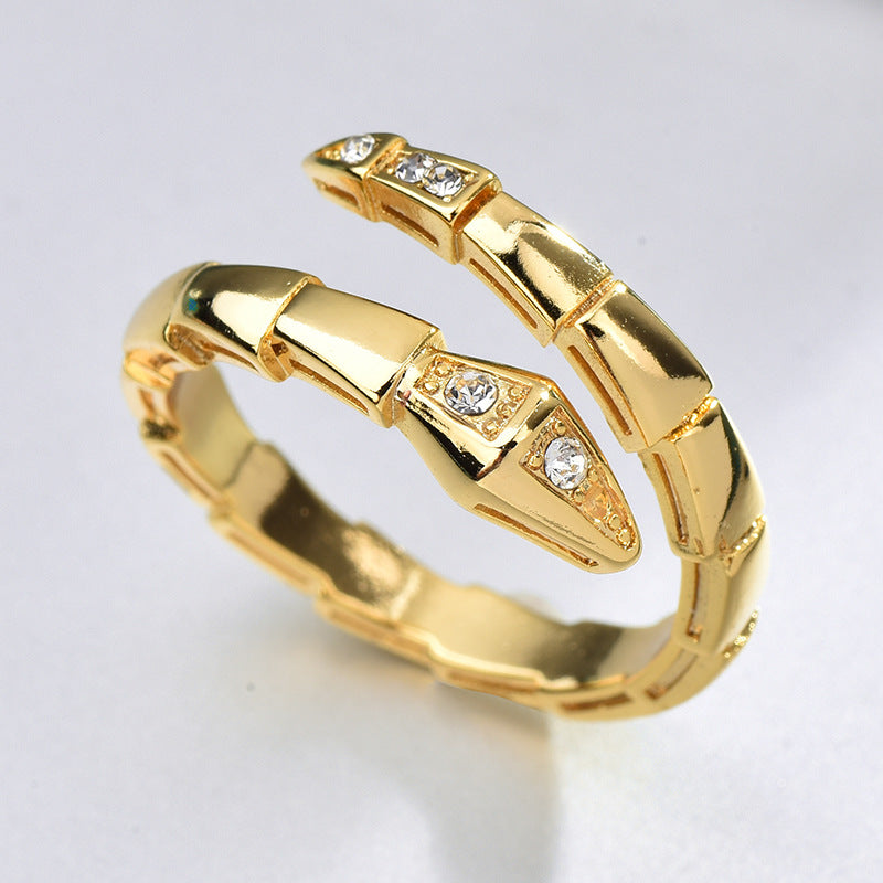 Personalized Snake Bone Open Versatile Creative High Sense Ring