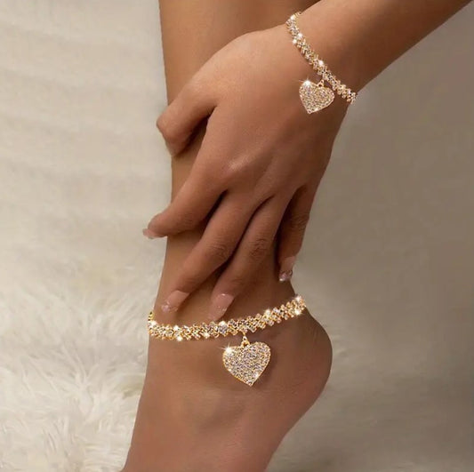 Trendy Beach Diamond Anklet Fashion Rhinestone Necklaces
