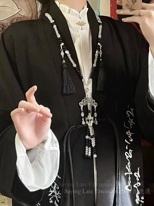 Safety Lock Tassel Chinese Ancient Style Ming Skirt Necklaces